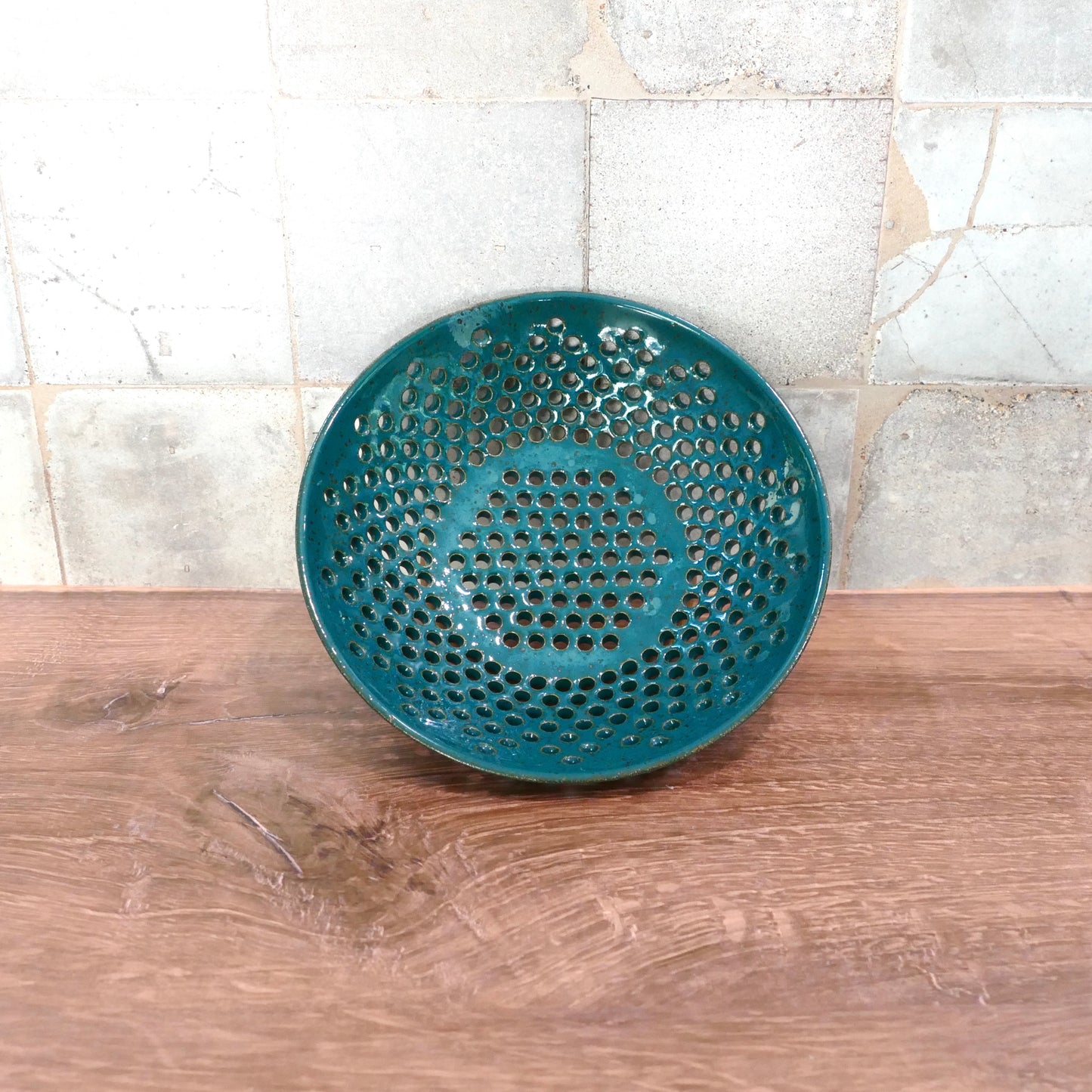 ONE-OF-A-KIND 1 - Shallow Berry Bowl in Dark Cyan